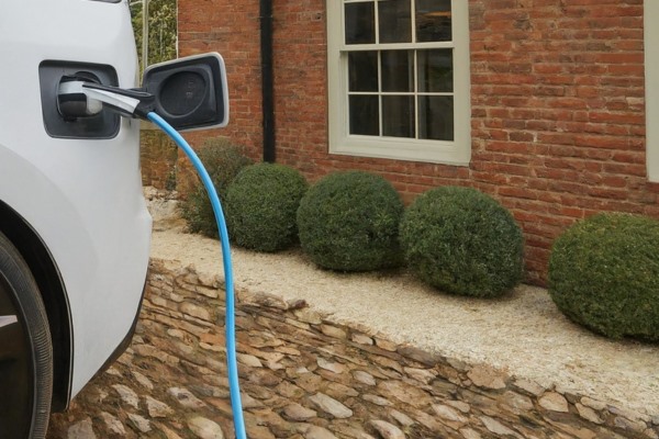 ev charging on driveway