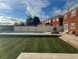 Patio pool and garden project in Windsor