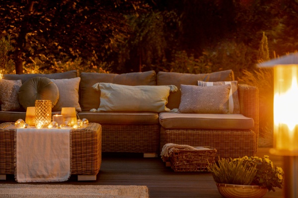 Autumn outdoor seating
